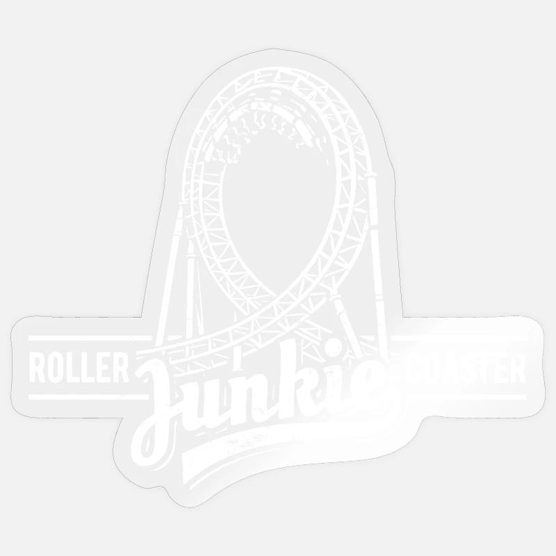 Rollercoaster Junkie -  Achterbahn - Looping Sticker Größe S (10 x 10 cm)