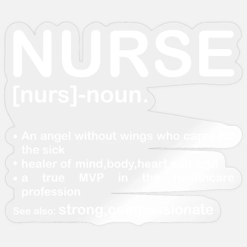 infirmier - Sticker taille S (10 x 10 cm) - brillant transparent