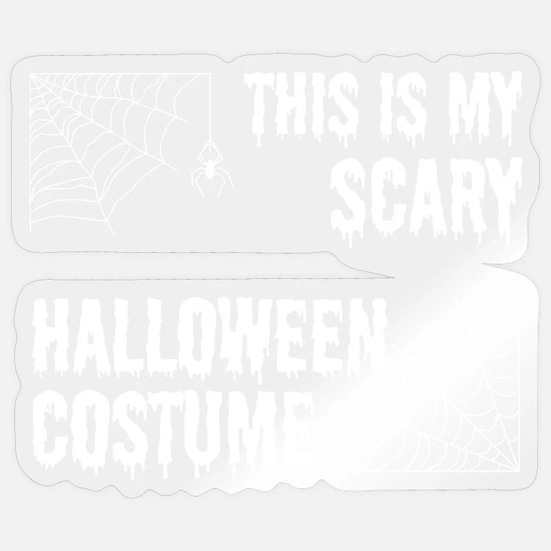 Scary Halloween Costume - Sticker Größe S (10 x 10 cm) - Transparent glänzend