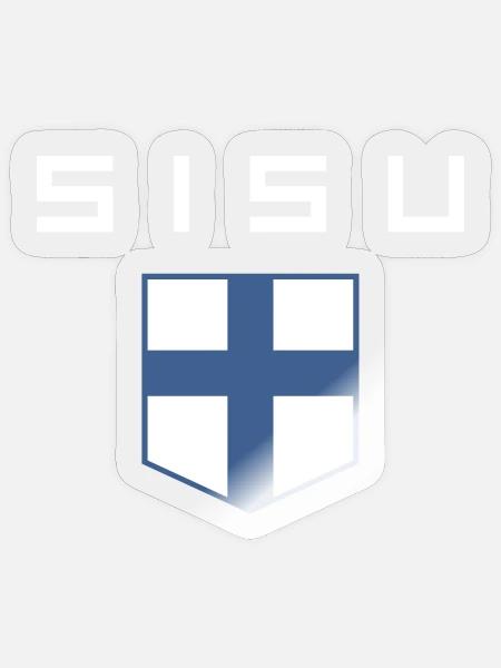 sisu - Sticker taille S (10 x 10 cm) - brillant transparent
