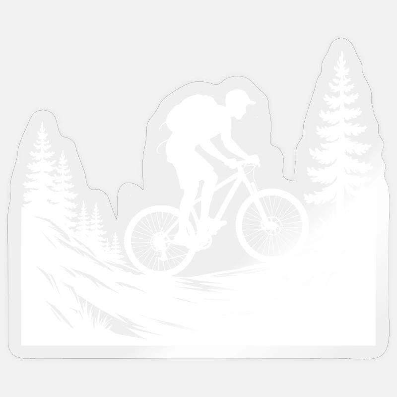 VTT VTT - Sticker taille S (10 x 10 cm) - brillant transparent