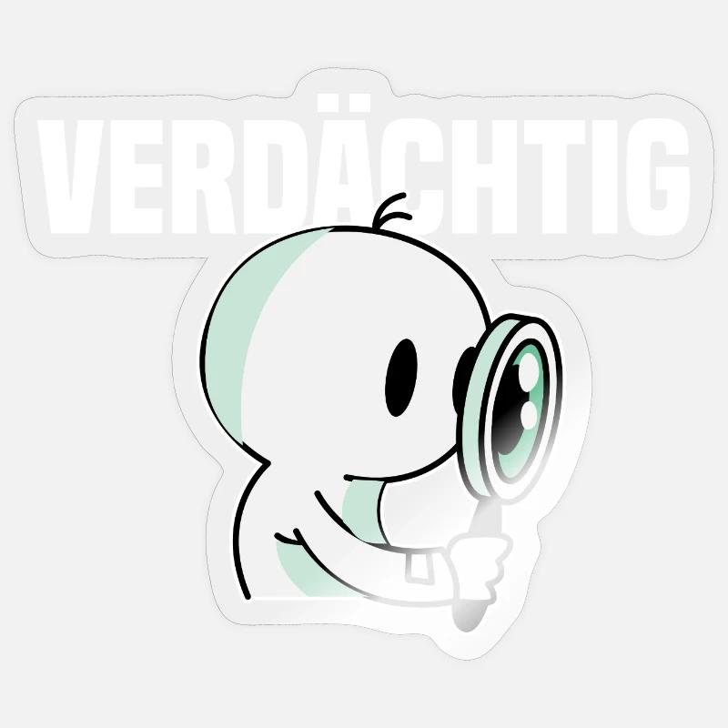 Detective - Sticker size S (10 x 10 cm) - transparent glossy