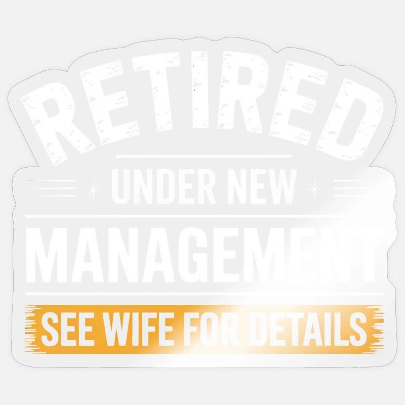 Retraite sous une nouvelle direction - Sticker taille S (10 x 10 cm) - brillant transparent