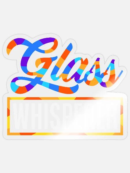 Buntglas-kunst Buntglas-künstler - Sticker Größe S (10 x 10 cm) - Transparent glänzend