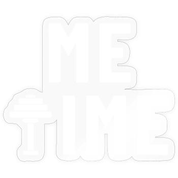 Me Time Dumbbell Gym - Sticker size S (10 x 10 cm) - transparent glossy - Front