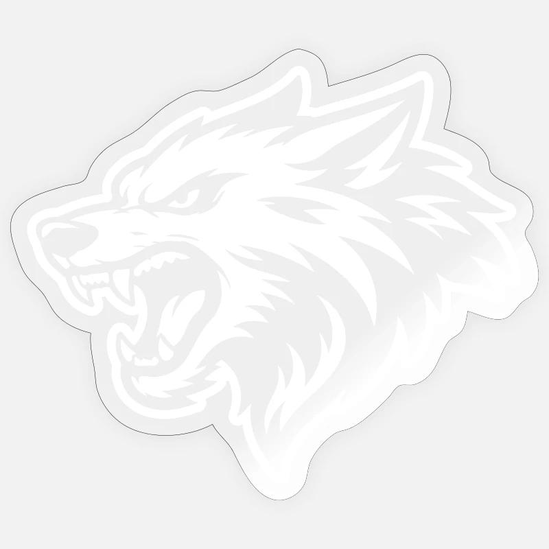 Wolf Head Sticker size S (10 x 10 cm)