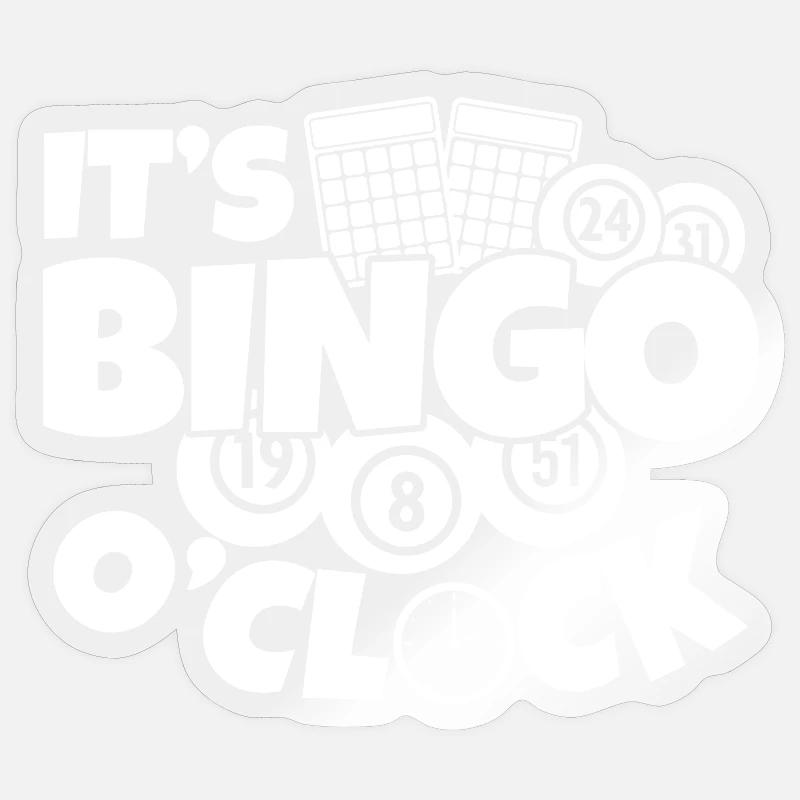 Bingo Player It´s Bingo O´Clock Bingo - Sticker Größe S (10 x 10 cm) - Transparent glänzend
