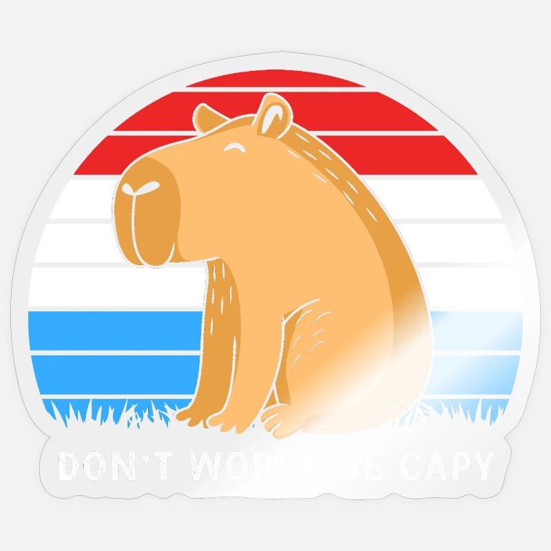 Capybara - Sticker size S (10 x 10 cm) - transparent glossy