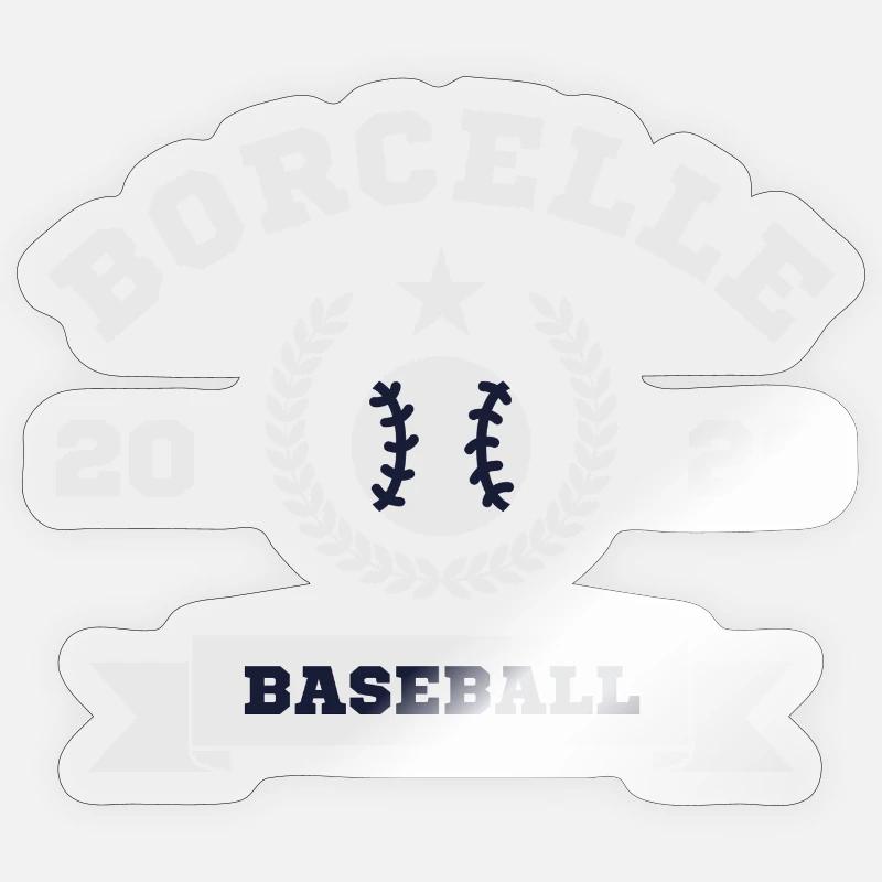 Emblème de baseball Borcelle 2026 - Sticker taille S (10 x 10 cm) - brillant transparent