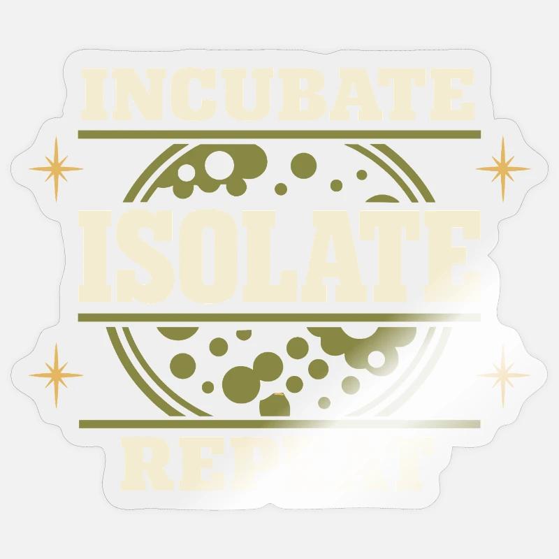 microbiology - Sticker size S (10 x 10 cm) - transparent glossy