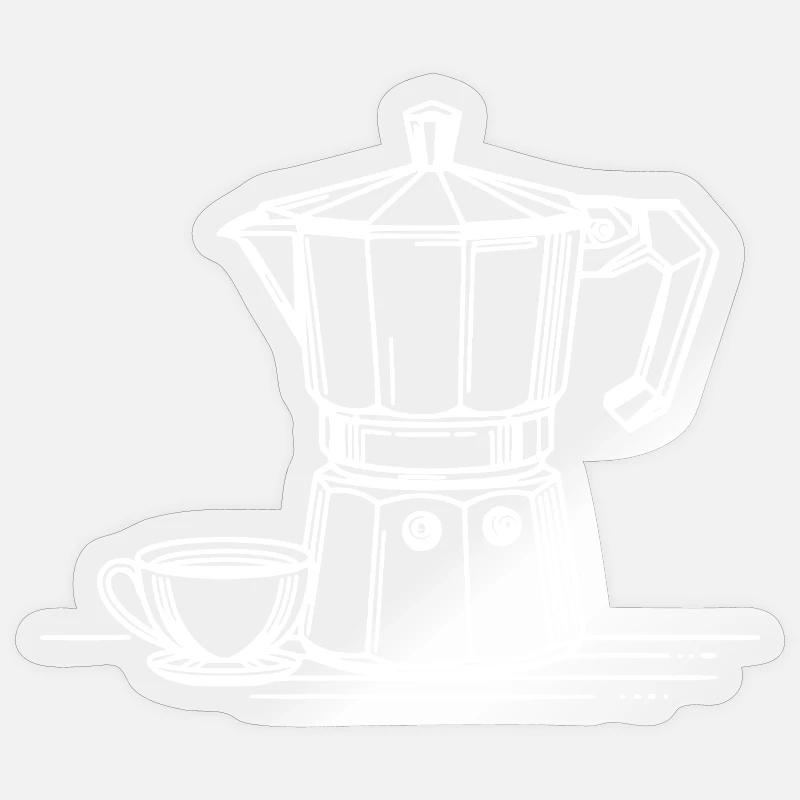Bialetti - Sticker Größe S (10 x 10 cm) - Transparent glänzend