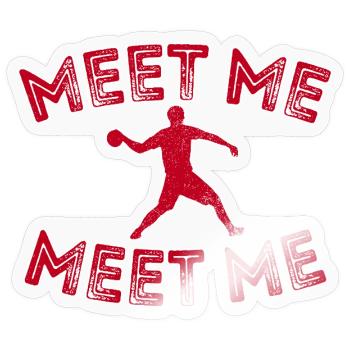 Meet Me Court Pose - Sticker Größe S (10 x 10 cm) - Transparent glänzend - Vorne