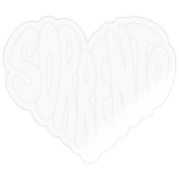 Sorrento - Sorrento Heart Typer Comic - Sticker taille S (10 x 10 cm) - brillant transparent - Devant