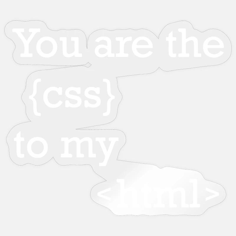 Motif de programmeur drôle pour les développeurs web Sticker taille S (10 x 10 cm)