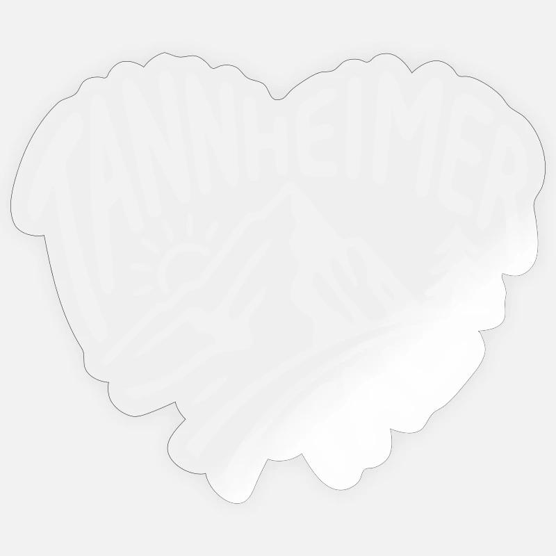 Tannheimer Tal Bergpfad - Sticker Größe S (10 x 10 cm) - Transparent glänzend