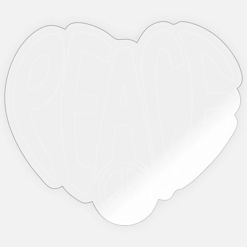 Peace Herz mit Peacezeichen Sticker Größe S (10 x 10 cm)