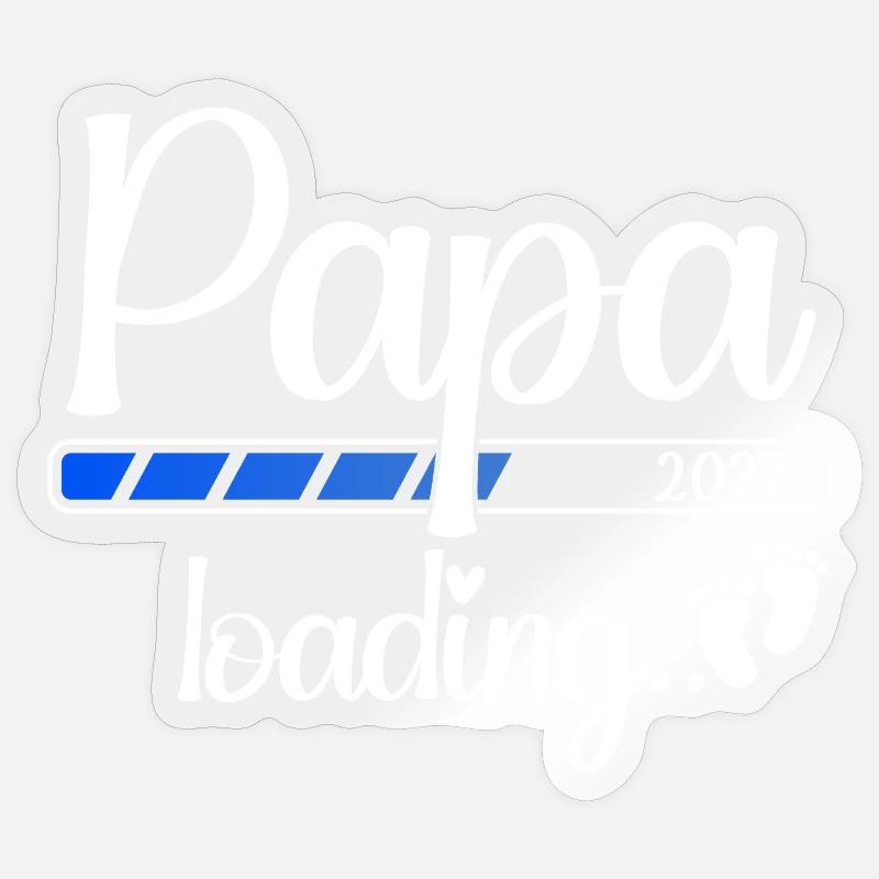 Papa 2027 Loading Werdender Papa 2027 Sticker Größe S (10 x 10 cm)