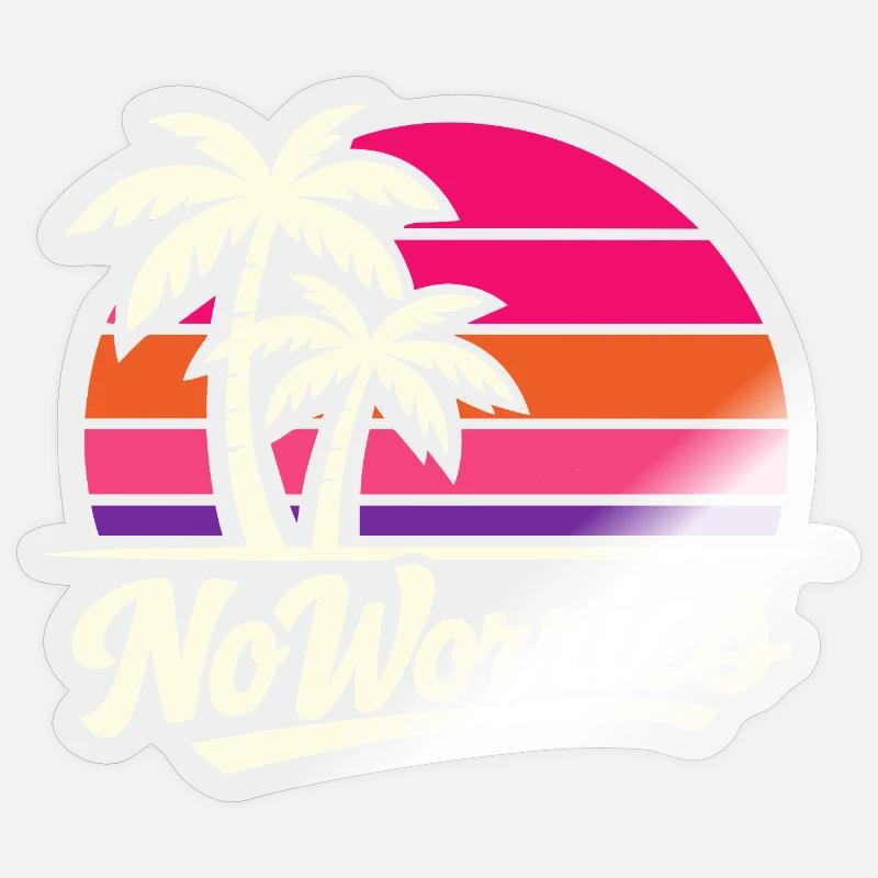 Aucun problème - Sticker taille S (10 x 10 cm) - brillant transparent