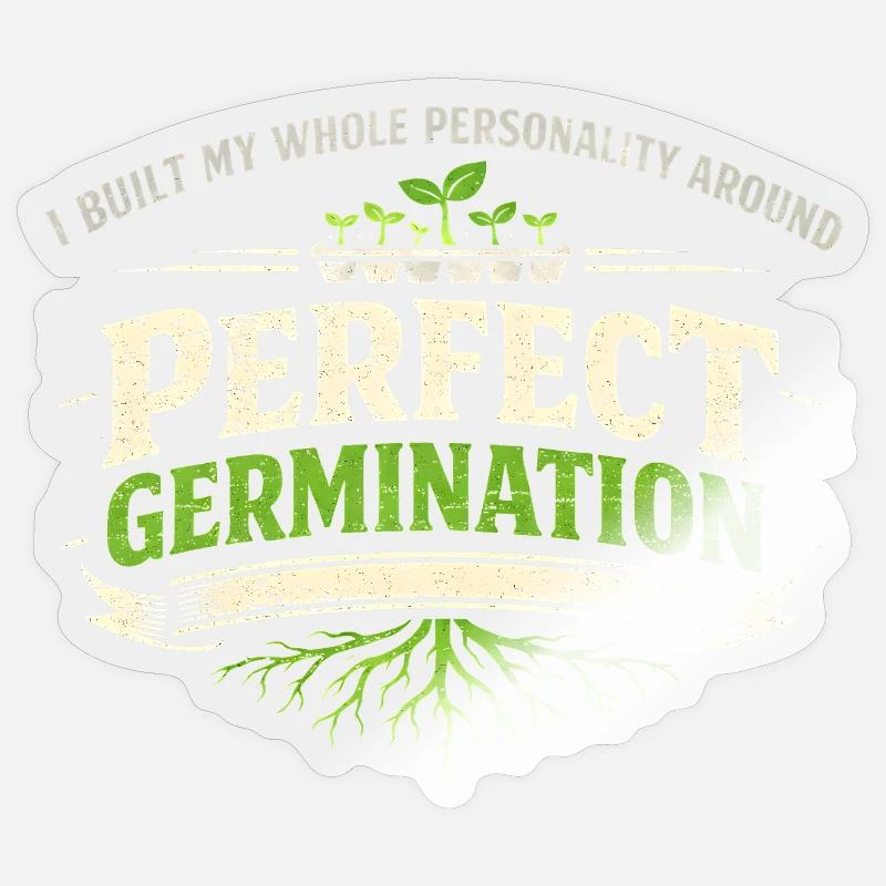 Perfect germination | Microgreens Cultivation - Sticker size S (10 x 10 cm) - transparent glossy