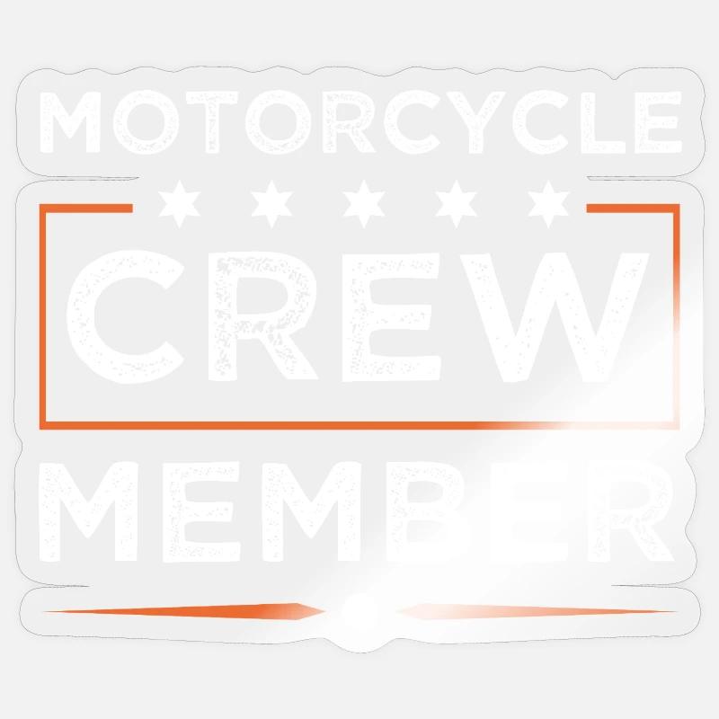 Motorcycle Crew - Sticker size S (10 x 10 cm) - transparent glossy