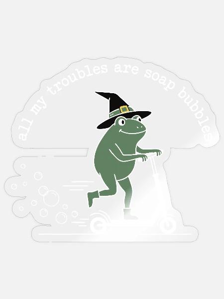 All My Troubles Are Soap Bubbles - Sticker Größe S (10 x 10 cm) - Transparent glänzend