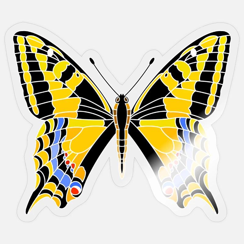 swallowtail - Sticker size S (10 x 10 cm) - transparent glossy