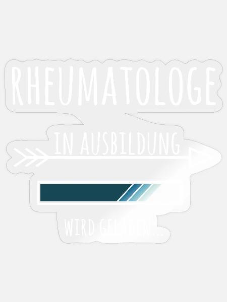 Rheumatologe Ausbildung Medizinstudium Arzt - Sticker Größe S (10 x 10 cm) - Transparent glänzend