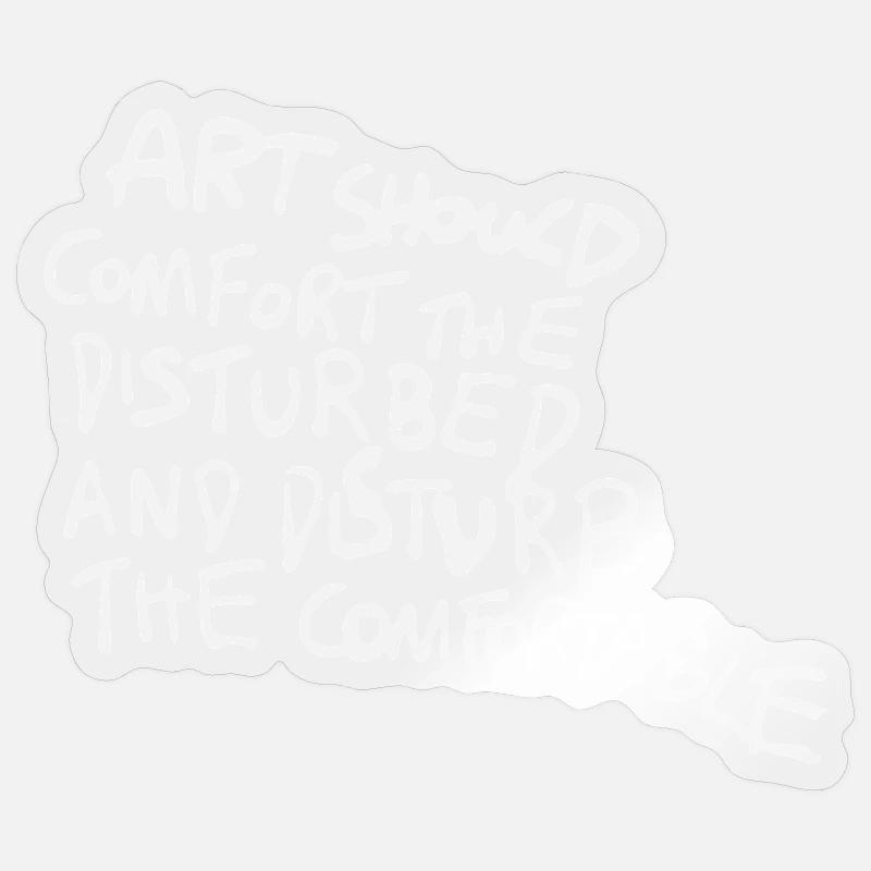 Art comforts - Sticker size S (10 x 10 cm) - transparent glossy