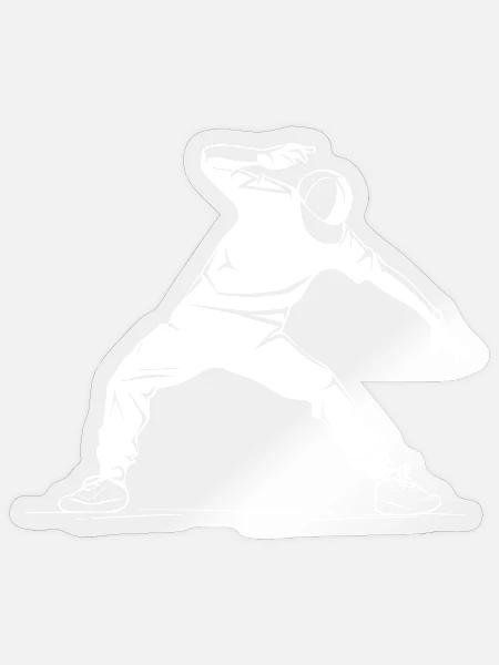 Breakdance Junge - Sticker Größe S (10 x 10 cm) - Transparent glänzend