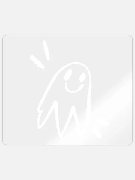 Niedliche, verspielte Geister-Skizze - Sticker Größe S (10 x 10 cm) - Transparent glänzend