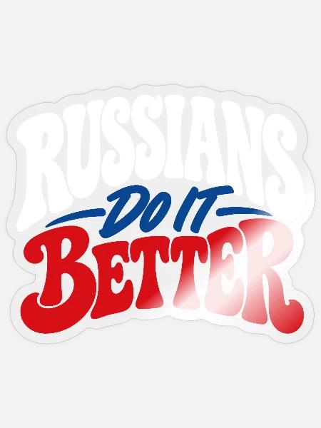 Russischer Stolz im Retro Design - Sticker Größe S (10 x 10 cm) - Transparent glänzend