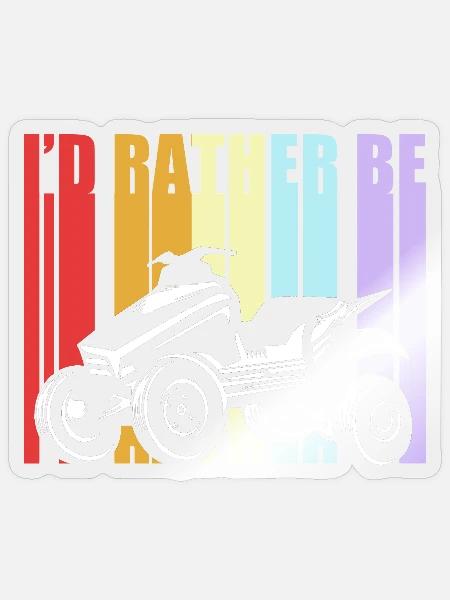 Quad - Sticker Größe S (10 x 10 cm) - Transparent glänzend