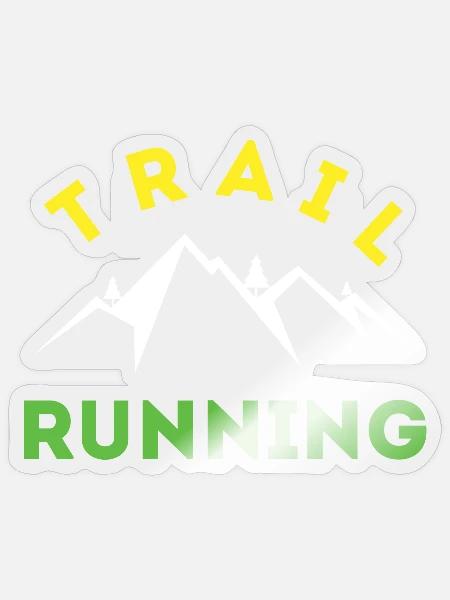 Trail Running - Sticker Größe S (10 x 10 cm) - Transparent glänzend