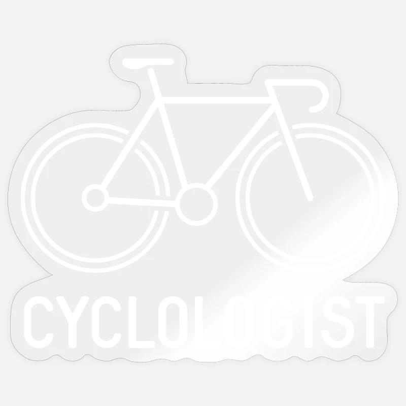 Cyclologist - Sticker Größe S (10 x 10 cm) - Transparent glänzend