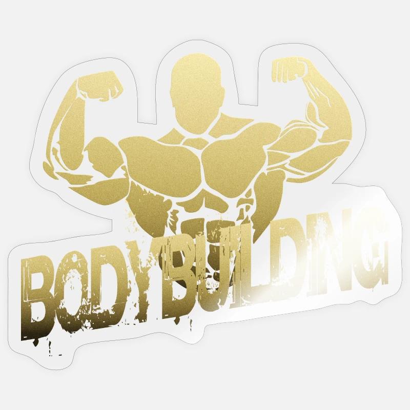 Musculation - Sticker taille S (10 x 10 cm) - brillant transparent