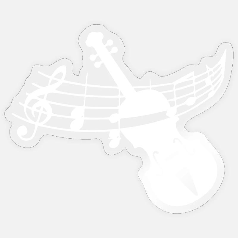 Violin violin - Sticker size S (10 x 10 cm) - transparent glossy