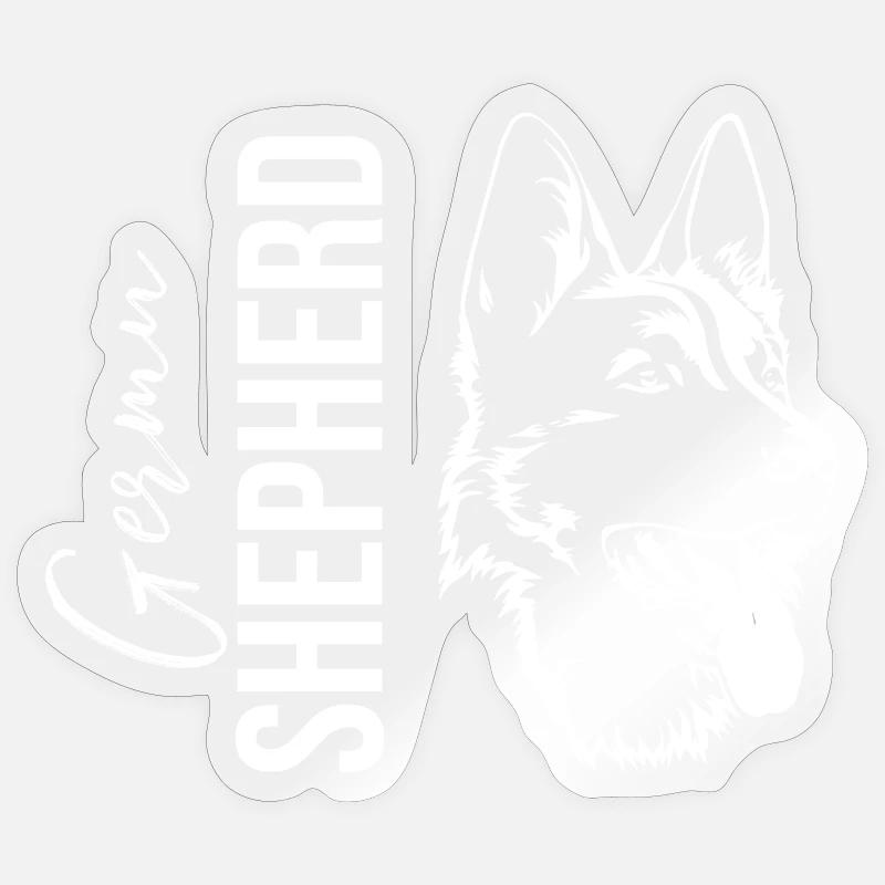 Deutscher Schäferhund Sticker Größe S (10 x 10 cm)