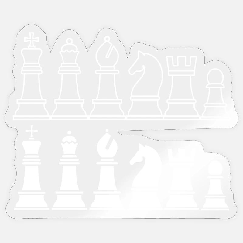 Chess Royal Game - Sticker size S (10 x 10 cm) - transparent glossy