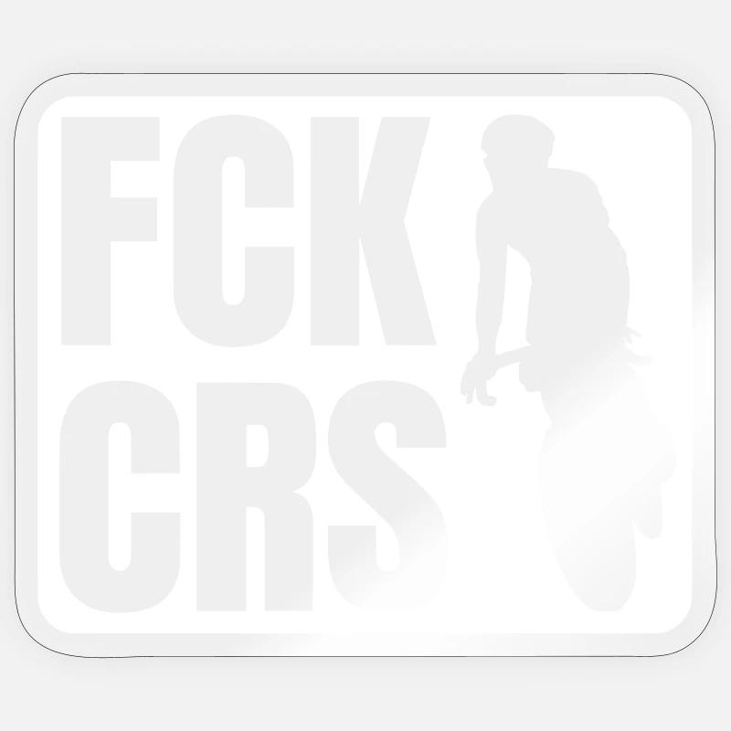 fck crs - Sticker size S (10 x 10 cm) - transparent glossy