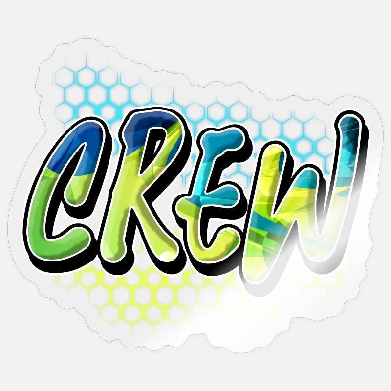 Crew - Sticker size S (10 x 10 cm) - transparent glossy