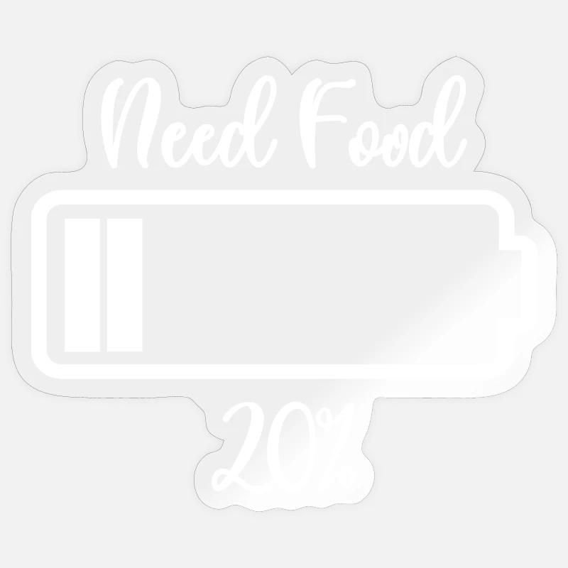 Need Fuel Low Battery Tee - Sticker Größe S (10 x 10 cm) - Transparent glänzend