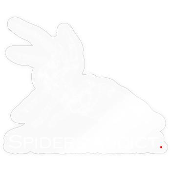 Spiders addict - Sticker taille S (10 x 10 cm) - brillant transparent - Devant