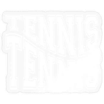 Tennis, joueur de tennis, fan de tennis - Sticker taille S (10 x 10 cm) - brillant transparent - Devant