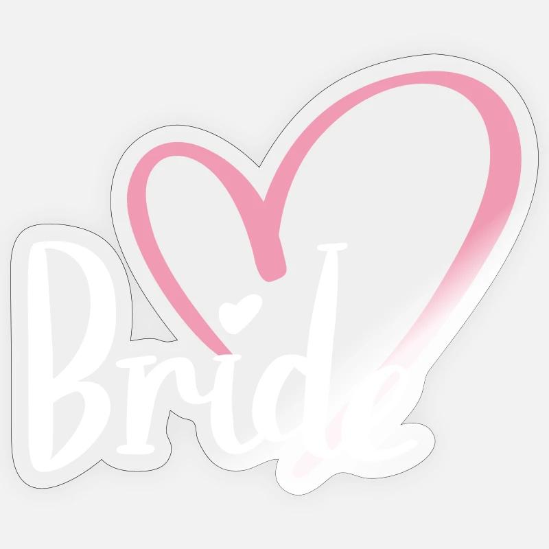 Bride - Sticker Größe S (10 x 10 cm) - Transparent glänzend