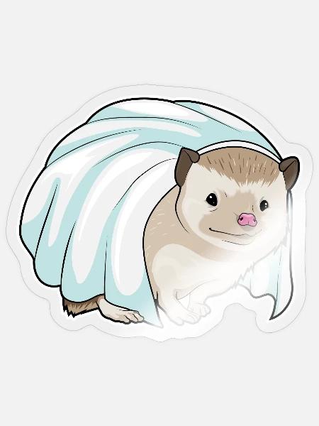 Igel Braut Schleier Hochzeit - Sticker Größe S (10 x 10 cm) - Transparent glänzend