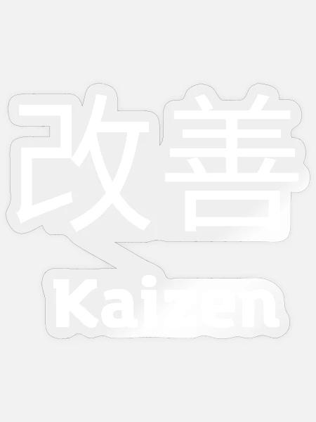 Kaizen; konstante Veränderung japanisch - Sticker Größe S (10 x 10 cm) - Transparent glänzend