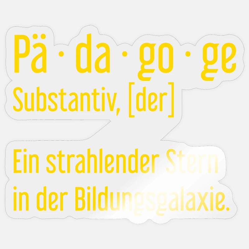 Pädagoge Pädagogen Schule Lehrer Unterricht - Sticker Größe S (10 x 10 cm) - Transparent glänzend
