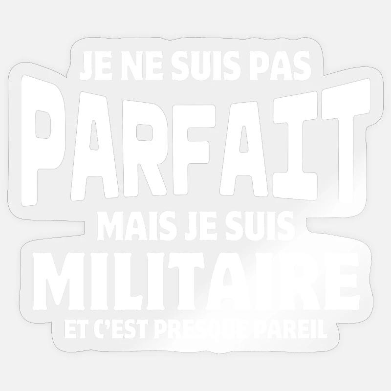 militaire, armée de terre - Sticker taille S (10 x 10 cm) - brillant transparent