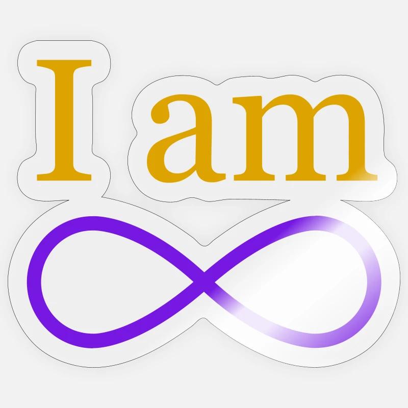 Ich bin unendlich - Sticker Größe S (10 x 10 cm) - Transparent glänzend