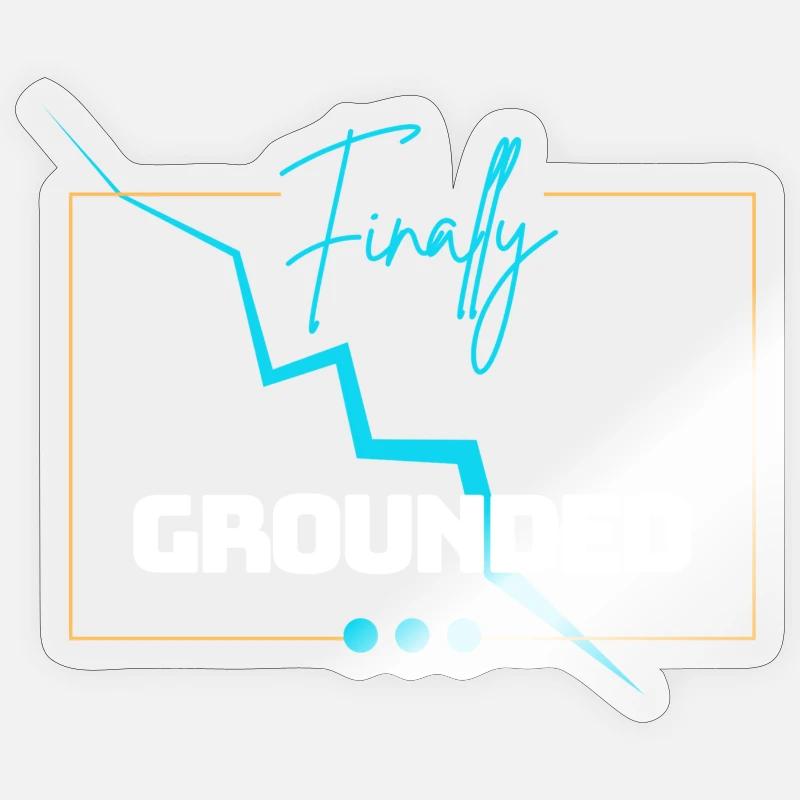 Finally grounded Phalomis Sticker Größe S (10 x 10 cm)